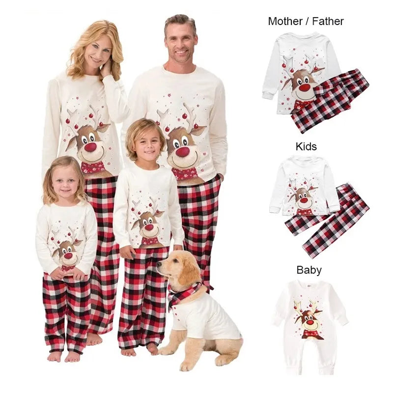 Rudolph Reindeer Family Matching Christmas Pyjamas