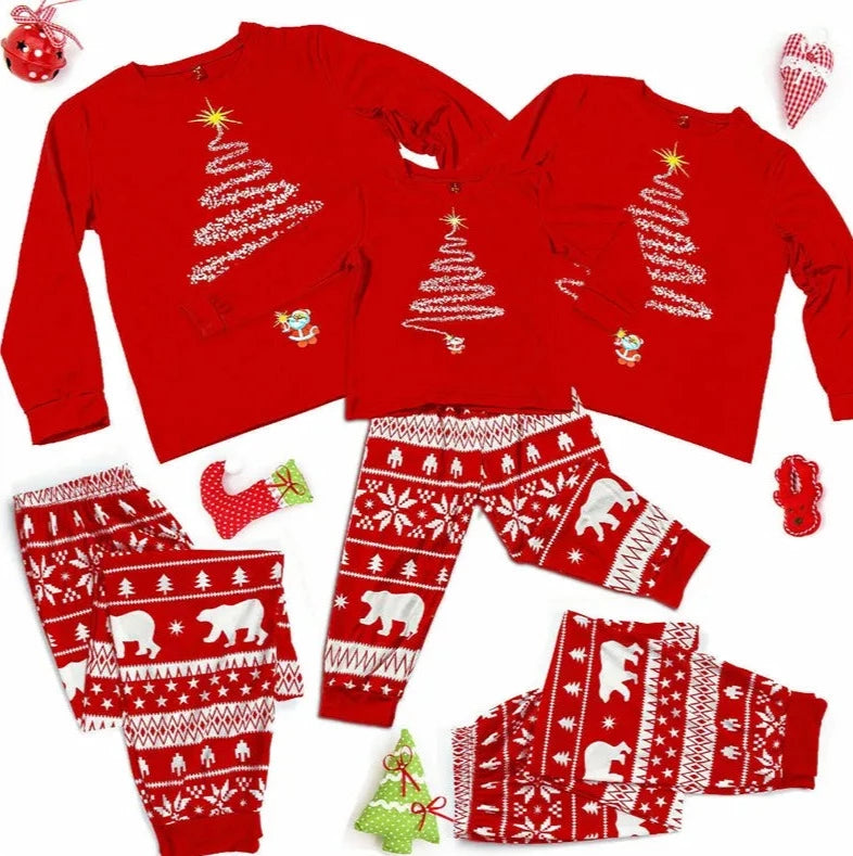 Red/Blue Family Matching Christmas Pyjamas