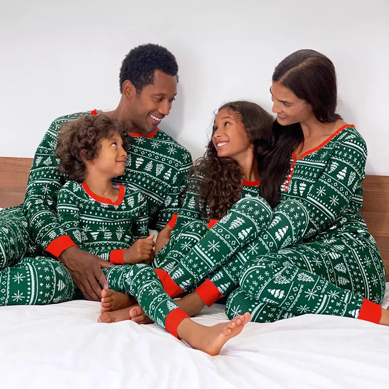 Green Family Matching Christmas Pyjamas